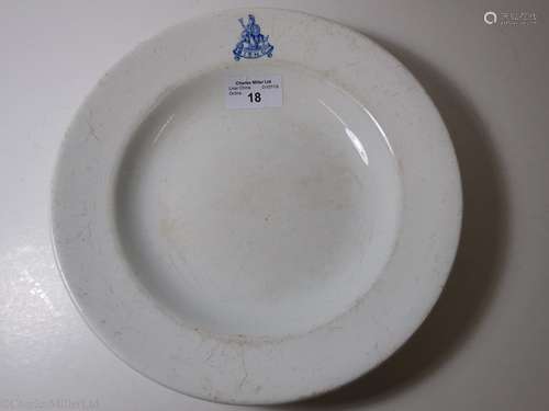 BRITISH INDIA STEAM NAVIGATION COMPANY: IRONSTONE SOUP PLATE CIRCA 1920