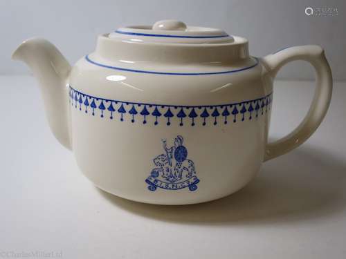 BRITISH INDIA STEAM NAVIGATION COMPANY:  CHINA TEA POT BY ASHWORTH BROS. ENGLAND, CIRCA 1920