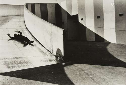 Burk Uzzle, American b.1938- Park Slide, Washington DC, 1967; gelatin silver print, 28 x 36cm