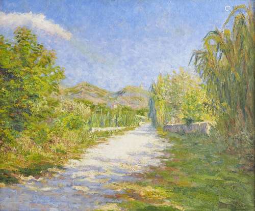 Eugene Cadel, French 1862-1942- 'Passage en Provence' (Passage in Provence), 1899; oil on canvas,