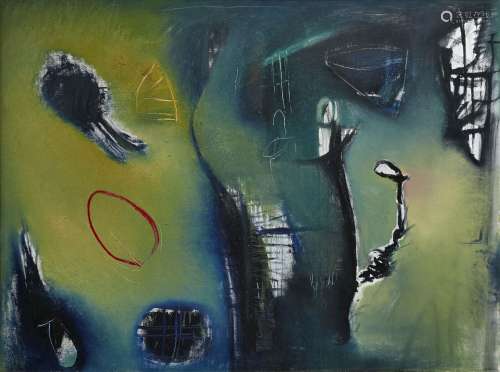 Soren Arutyunyan, Russian b.1950- ‘Easter Island’ from the ‘Travel Series’ 1990; oil on canvas,