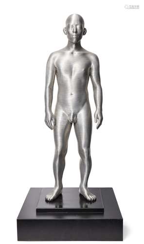 SeungMo Park, South Korean b.1969- Sculpture of a standing man; aluminium wire and fibreglass, on