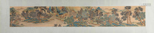 A Fine Chinese Hand-painted Scroll Signed by Qiuying