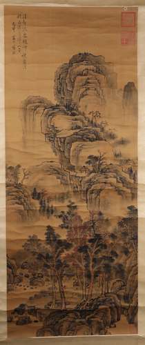 A Fine Chinese Hand-painted Scroll Signed by Lanying