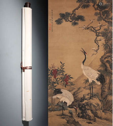 A Fine Chinese Hand-painted Scroll Signed by Shenquan