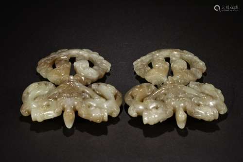 HETIAN JADE DRAGON BUCKLE FOR 2