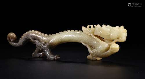 HETIAN JADE&COLOR DRAGON ORNAMENT