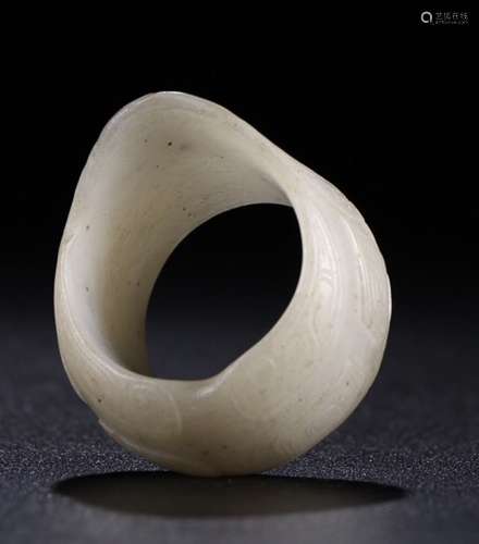 HETIAN JADE "TAO TIE"RING