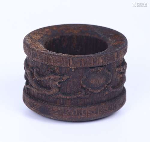 CHENXIANG WOOD DUBLE DRAGON RING