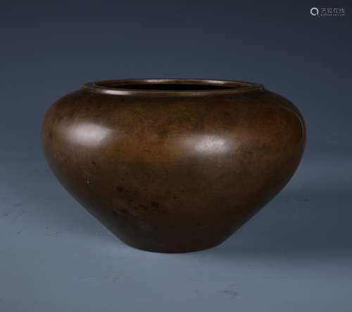 A Large Chinese Bronze Patra Form Censer