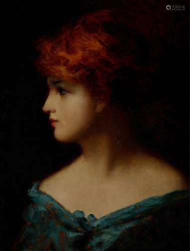 让·雅克·埃内尔 少女肖像 年代：法国 约1875年