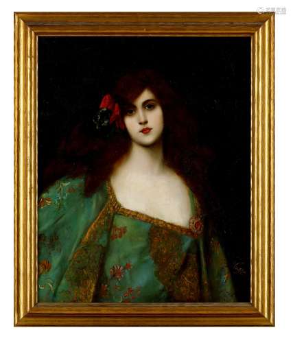鲁道夫·魏斯 绿袍女士 年代：法国 约1895年