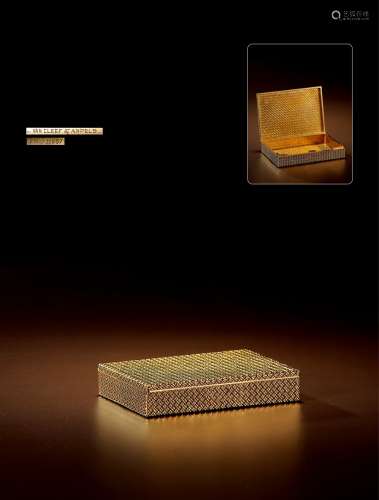 1950年制 梵克雅宝van ceelf Arpels 18K金香烟盒 年代：法国 约1950年