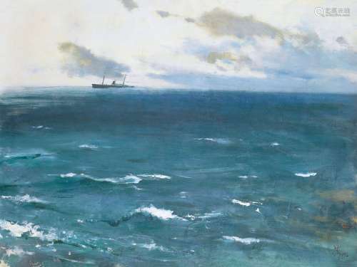 苏天赐（1922-2006）始见轮舟与沧海 布面 油画