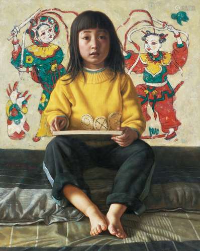 顾致农（b.1971）女儿 布面 油画