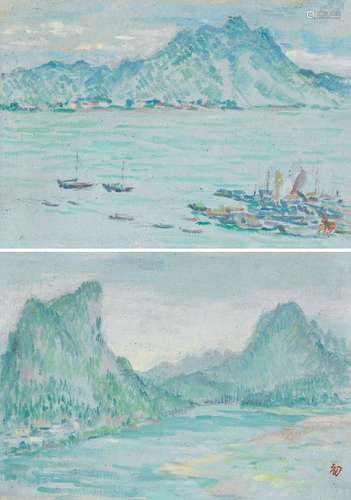 周碧初（1903-1995）山水 布面 油画