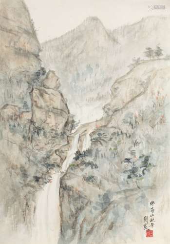 关 良（1900-1986）终南山秋景 纸本 水彩
