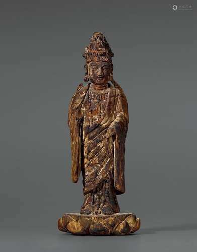 金·木胎观音立像 JIN DYNASTY A WOOD FIGURE OF AVALOKITESVARA