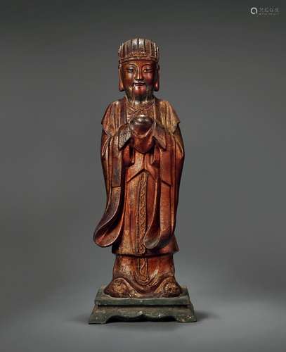 清·夹纻文官像 QING DYNASTY A LACQUERED FIGURE OF AN OFFICIAL