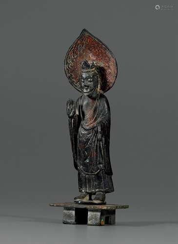 唐·铜老子立像 TANG DYNASTY A BRONZE FIGURE OF LAO-TZU