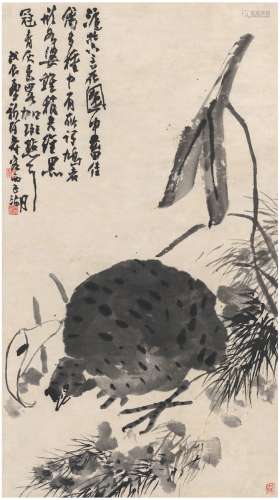 潘天寿（1897～1971） 佳禽图 水墨纸本 立轴