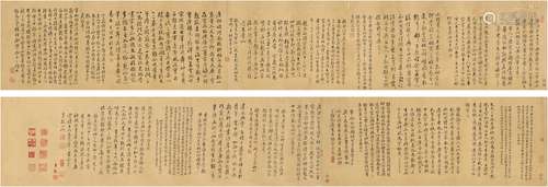 汪由敦（1692～1758） 行书 论历代名家法书卷 纸本 手卷