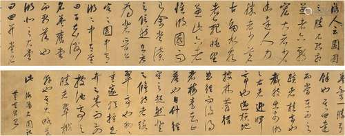 董其昌（1555～1636） 行书 洛阳名园卷 绫本 手卷