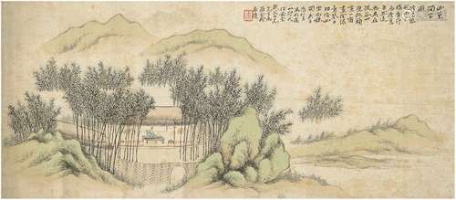 蒋宝龄（1781～1840） 幽篁独坐图 设色纸本 镜片