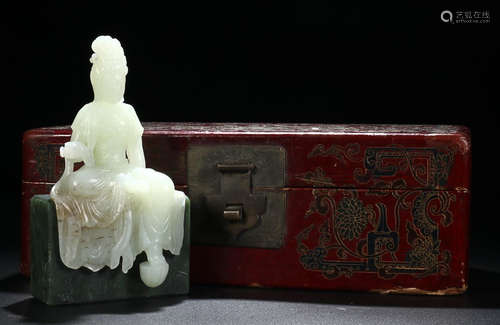 A HETIAN JADE GUANYIN BUDDHA