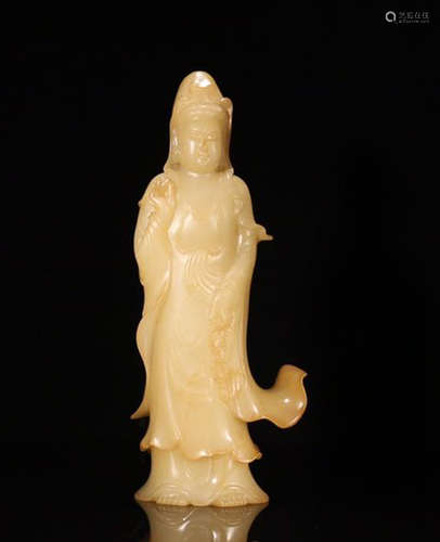 A HETIAN GUANYIN BUDDHA