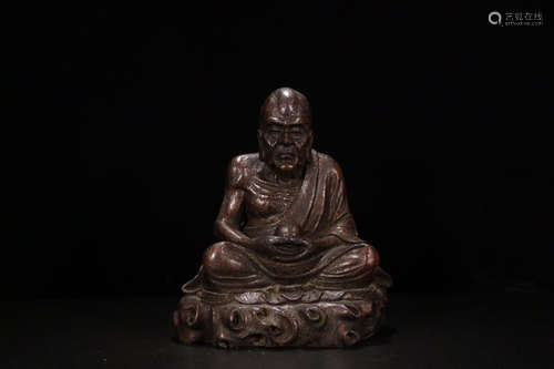 A BAMBOO LUOHAN BUDDHA