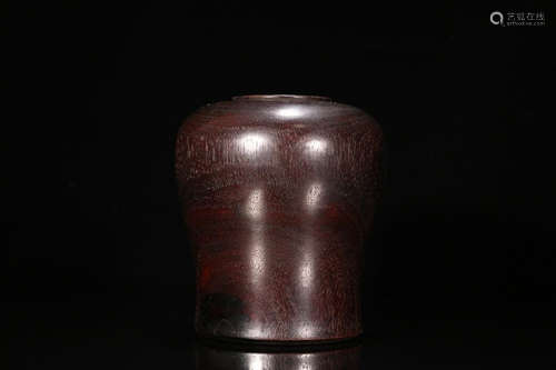 A ZITAN WOOD VASE