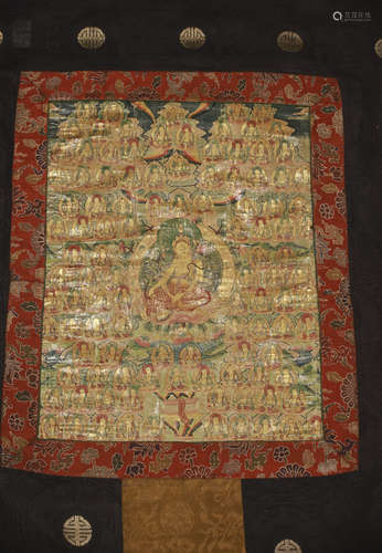 THANGKA WITH DEPICTION OF GREEN TARA