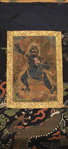 THANGKA DEPICTING RARE FORM OF VAJRAPANI