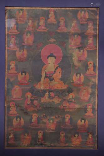 THANGKA DEPICTING MEDICINE BUDDHA