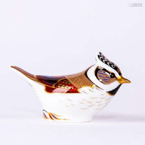 ROYAL CROWN DERBY BIRD FIGURINE, CRESTED TIT