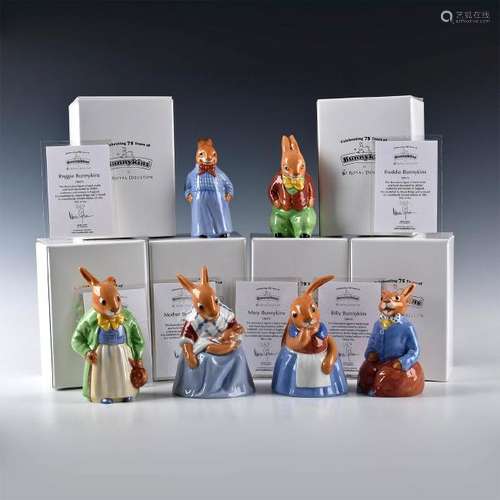 6 ROYAL DOULTON BUNNYKINS 75TH ANNIVERSARY FIGURINES