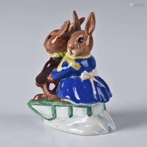 ROYAL DOULTON BUNNYKINS FIGURINE BILLIE AND BUNTIE DB4