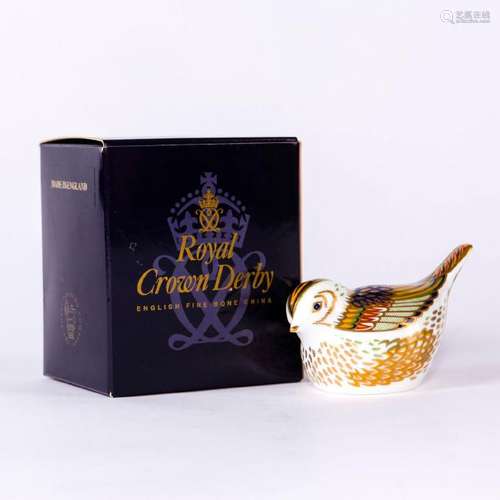 ROYAL CROWN DERBY BIRD FIGURINE, FIRECREST