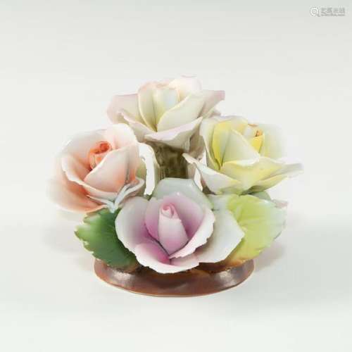 CAPODIMONTE FLOWER ARRANGEMENT CENTERPIECE PORCELAIN