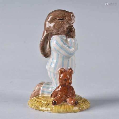 ROYAL DOULTON BUNNYKINS FIGURINE BEDTIME DB55