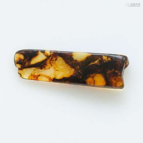 DARK COGNAC AND HONEY POLISHED COPAL AMBER BAR