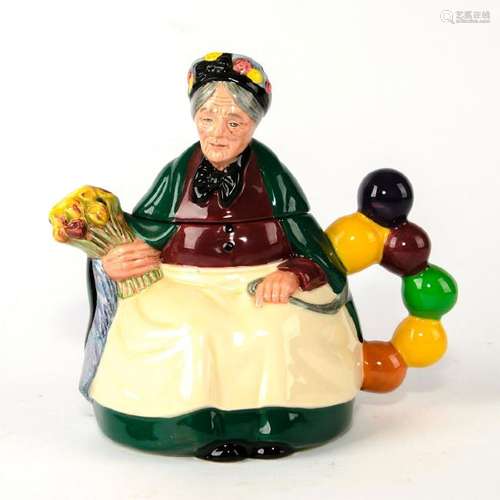 ROYAL DOULTON CHARACTER TEAPOT OLD BALLOON SELLER D6855