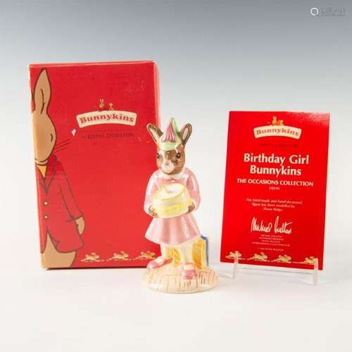 ROYAL DOULTON BUNNYKINS FIGURINE BIRTHDAY GIRL DB290