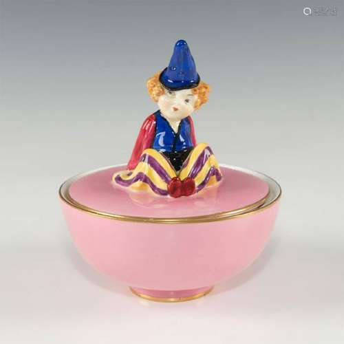 ROYAL DOULTON CASSIM LIDDED PINK POWDER BOWL