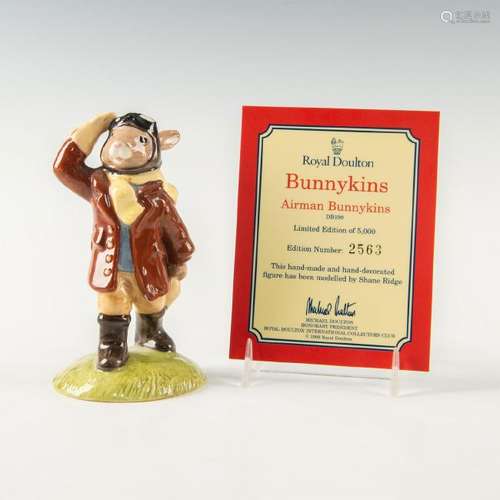 ROYAL DOULTON BUNNYKINS FIGURINE AIRMAN DB199