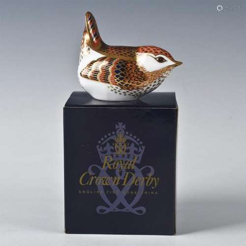 ROYAL CROWN DERBY BIRD FIGURINE, DERBY WREN