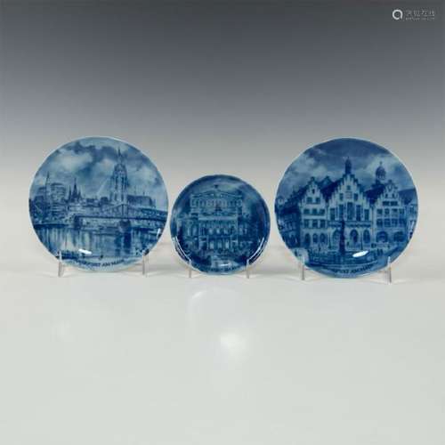 GROUP OF 3 KAISER OF GERMANY DELFTWARE PLATES