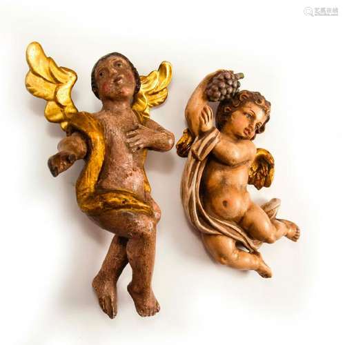 PAIR OF 19TH CENTURY AESTHETIC MOVEMENT HANGING ANGELS