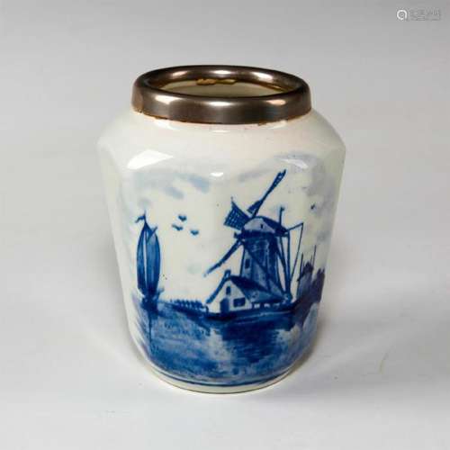 DELFT BLUE & WHITE SMALL HOLLAND VASE